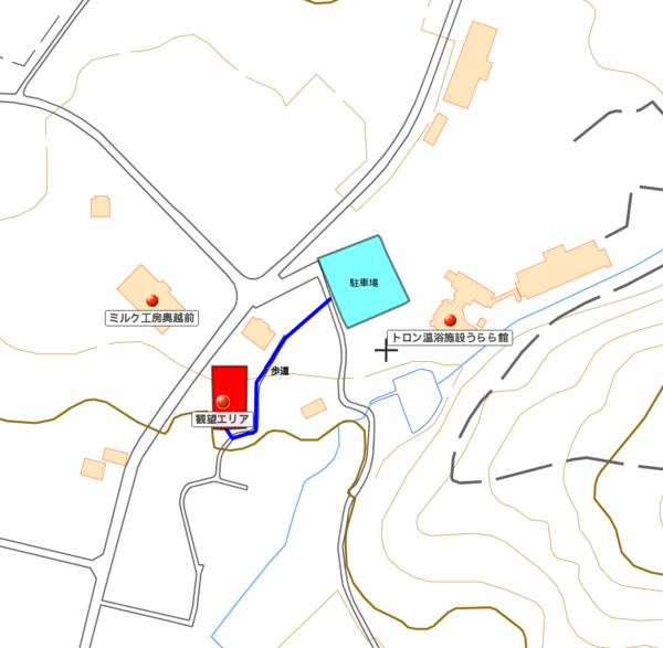観望エリアの周辺地図