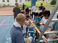 高校生のアイデアの実現化（流しそうめんイベント）の写真