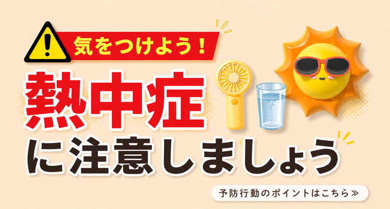 熱中症に注意　クリックで詳細ページへ