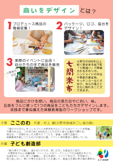 こどもマルシェチラシ裏