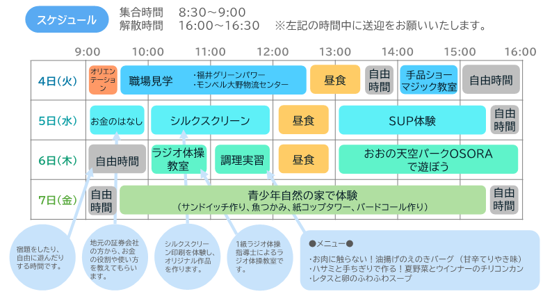 スケジュール