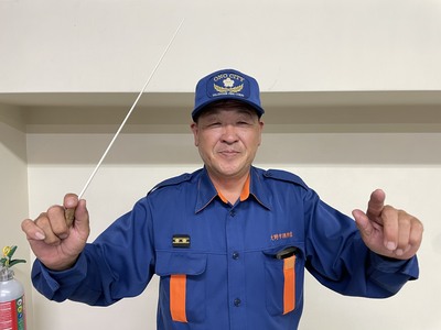 第2代　大野市消防団ラッパ隊隊長　寺岡　昌幸