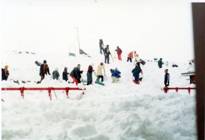 富田小学校の除雪の様子